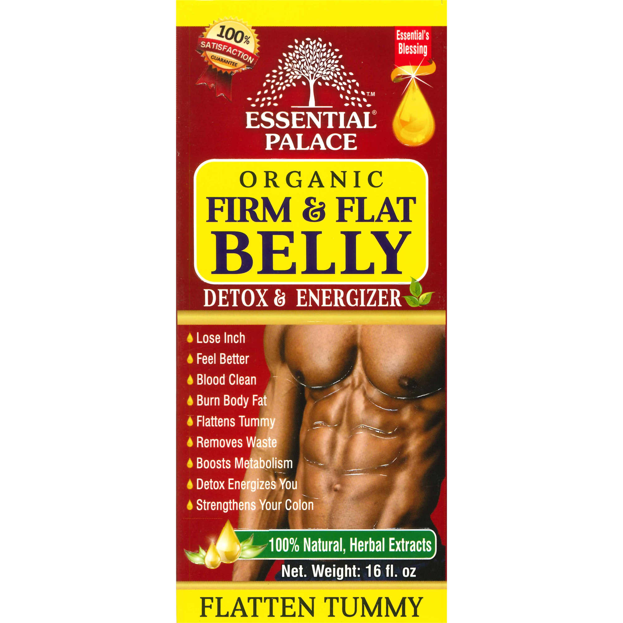 Essential Palace Organic Firm and Flat Belly Detox and Energizer Burns Fat Flattens Tummy 16 OZ front 2